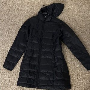 Women's Black Hooded Puffer Coat